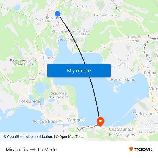 Miramaris to La Mède map