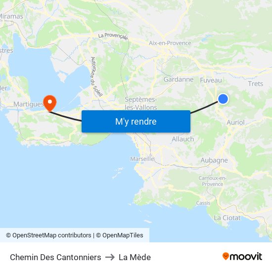 Chemin Des Cantonniers to La Mède map