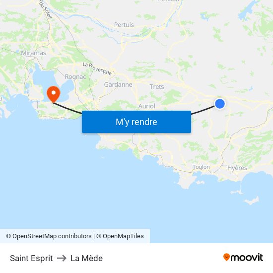 Saint Esprit to La Mède map