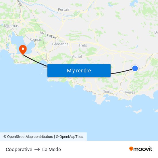 Cooperative to La Mède map