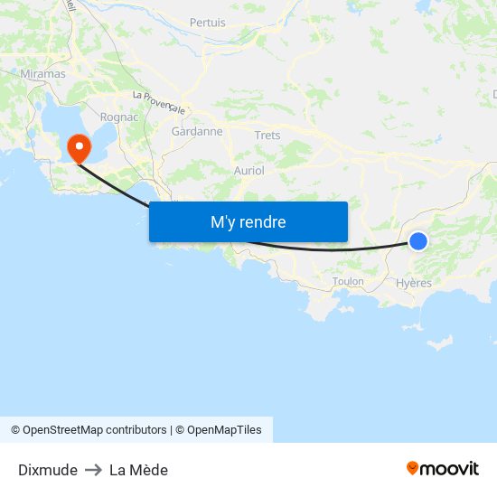 Dixmude to La Mède map