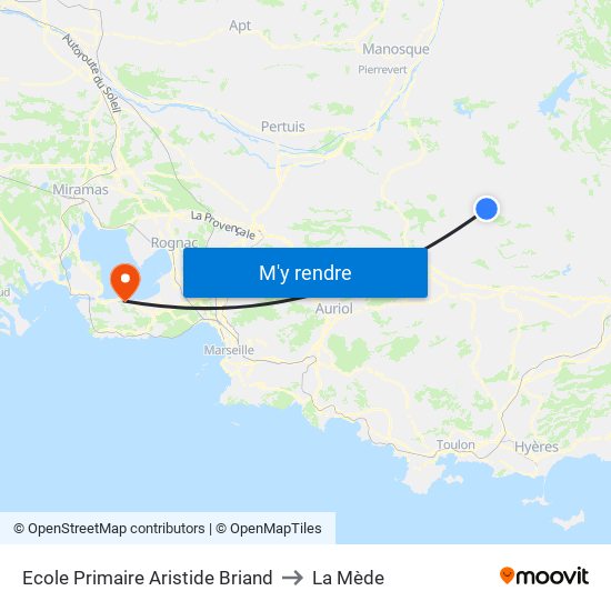 Ecole Primaire Aristide Briand to La Mède map