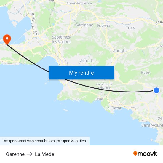 Garenne to La Mède map