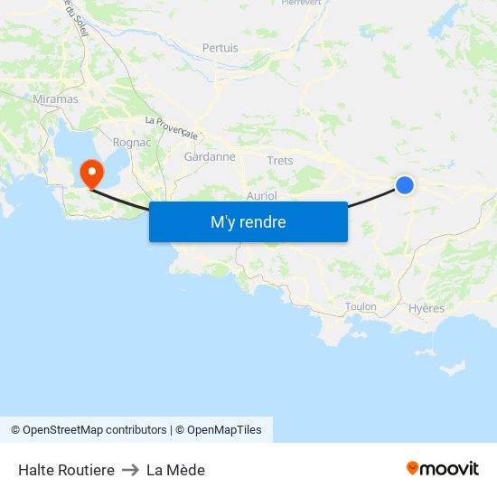 Halte Routiere to La Mède map