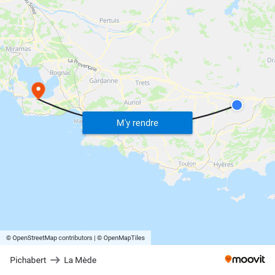 Pichabert to La Mède map