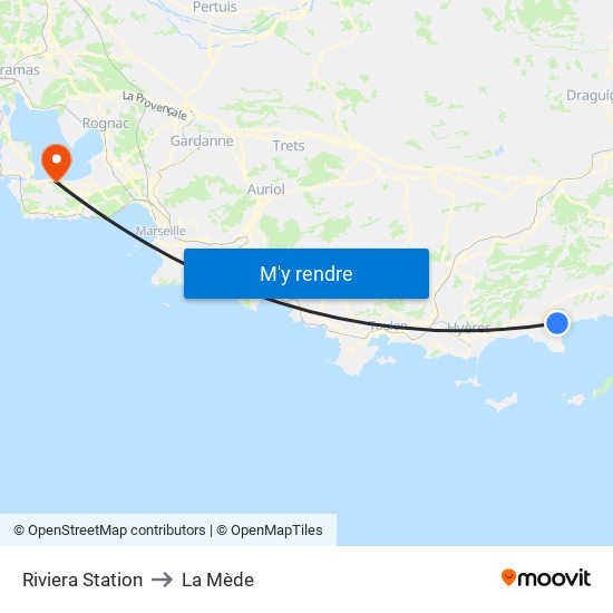 Riviera Station to La Mède map
