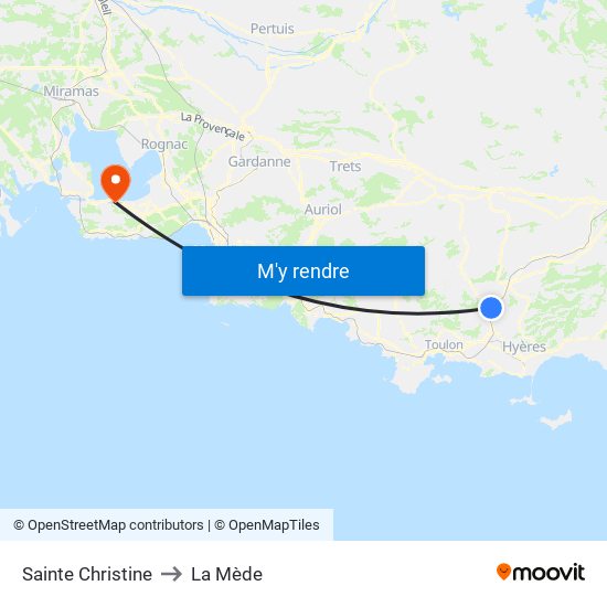 Sainte Christine to La Mède map