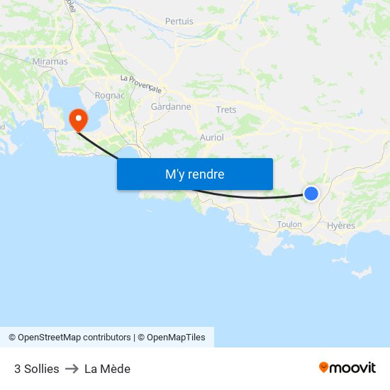 3 Sollies to La Mède map