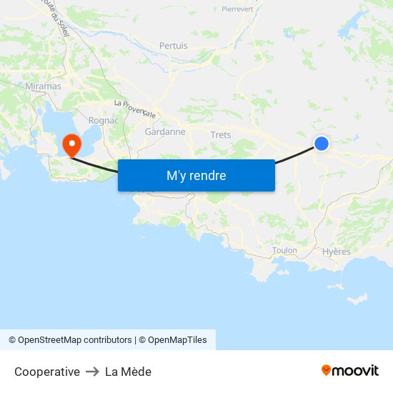 Cooperative to La Mède map