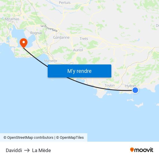 Daviddi to La Mède map