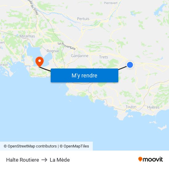 Halte Routiere to La Mède map