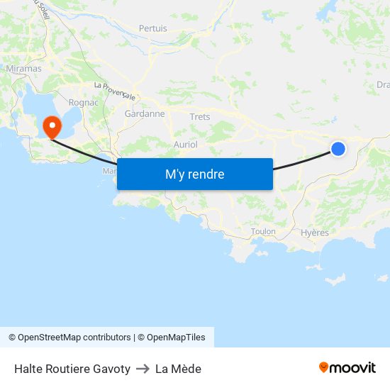 Halte Routiere Gavoty to La Mède map