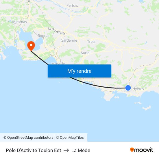 Pôle D'Activité Toulon Est to La Mède map