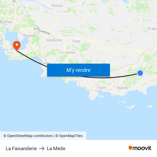 La Faisanderie to La Mède map