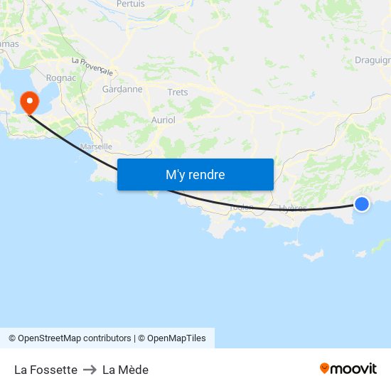 La Fossette to La Mède map