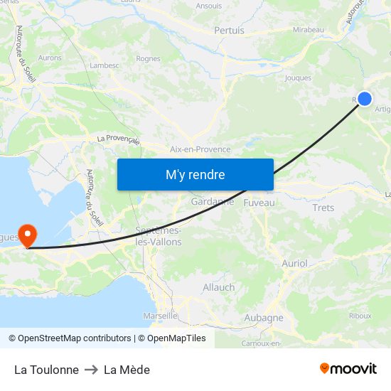 La Toulonne to La Mède map