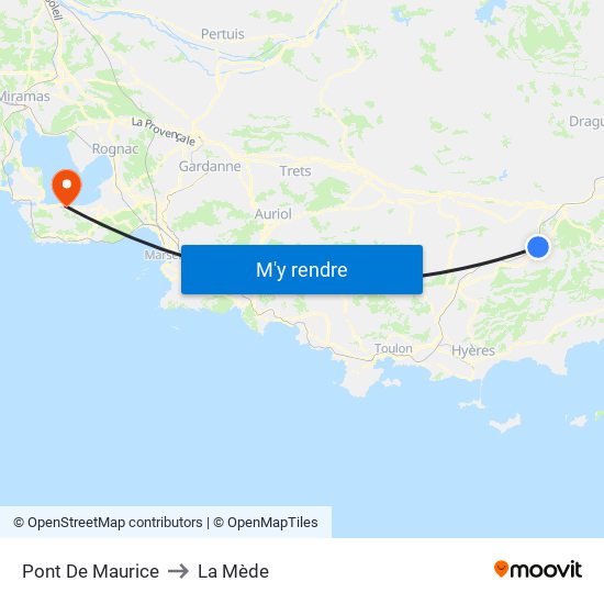 Pont De Maurice to La Mède map