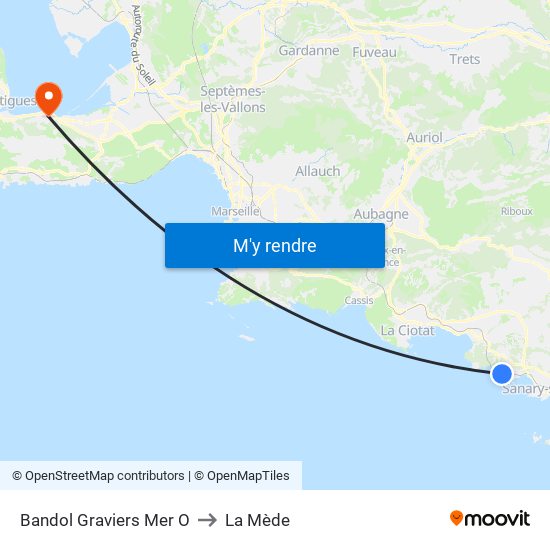 Bandol Graviers Mer O to La Mède map