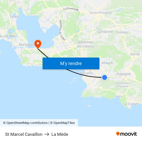 St Marcel Cavaillon to La Mède map