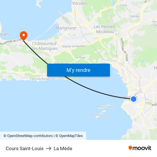 Cours Saint-Louis to La Mède map