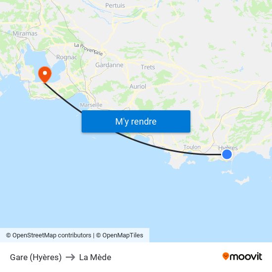 Gare (Hyères) to La Mède map