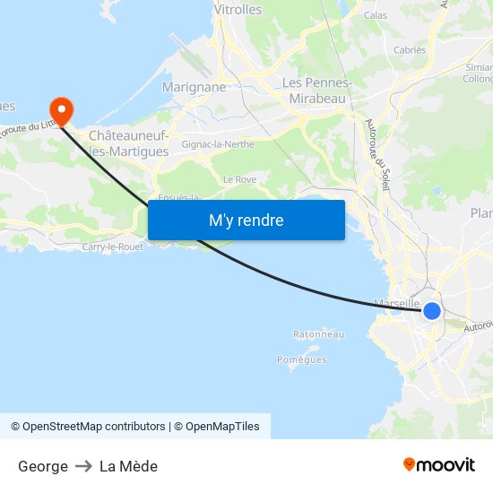 George to La Mède map