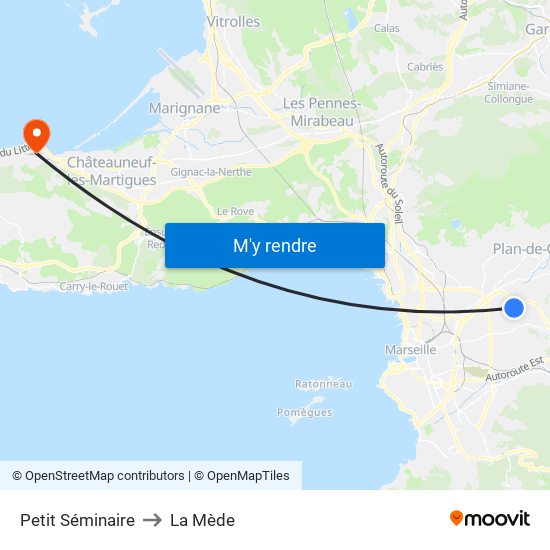 Petit Séminaire to La Mède map