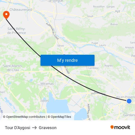Tour D'Aygosi to Graveson map