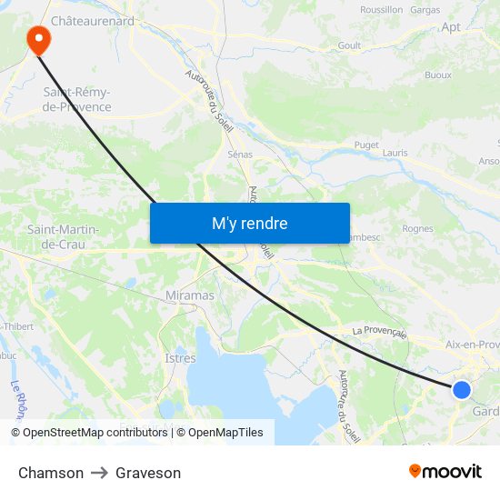 Chamson to Graveson map