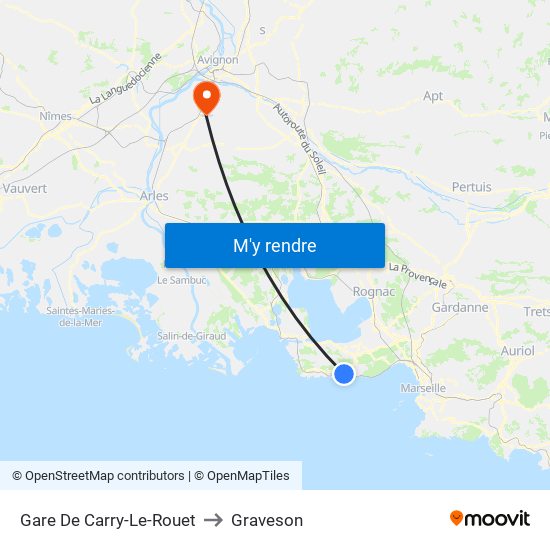 Gare De Carry-Le-Rouet to Graveson map
