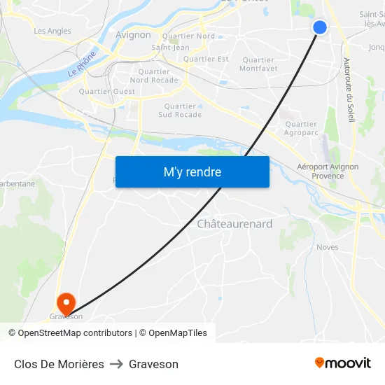Clos De Morières to Graveson map