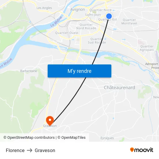 Florence to Graveson map