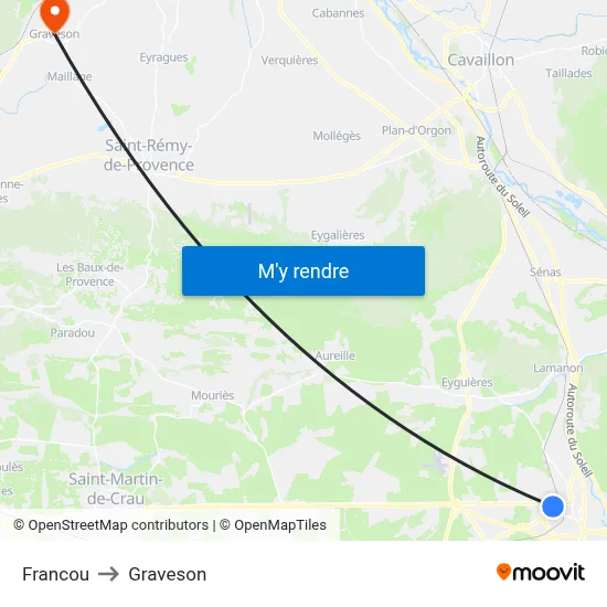 Francou to Graveson map