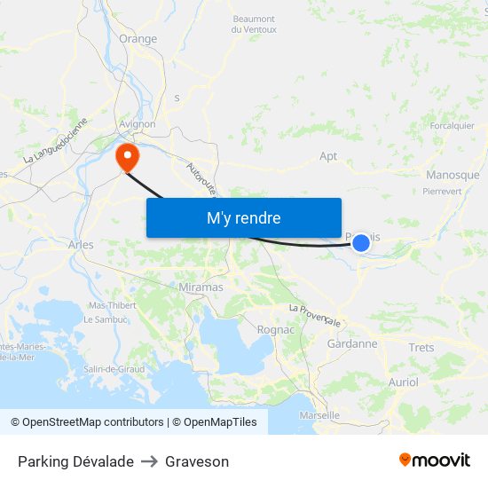 Parking Dévalade to Graveson map