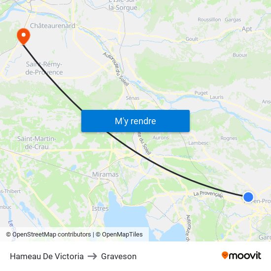 Hameau De Victoria to Graveson map