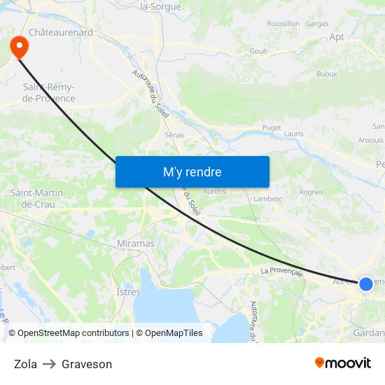 Zola to Graveson map