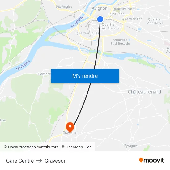 Gare Centre to Graveson map