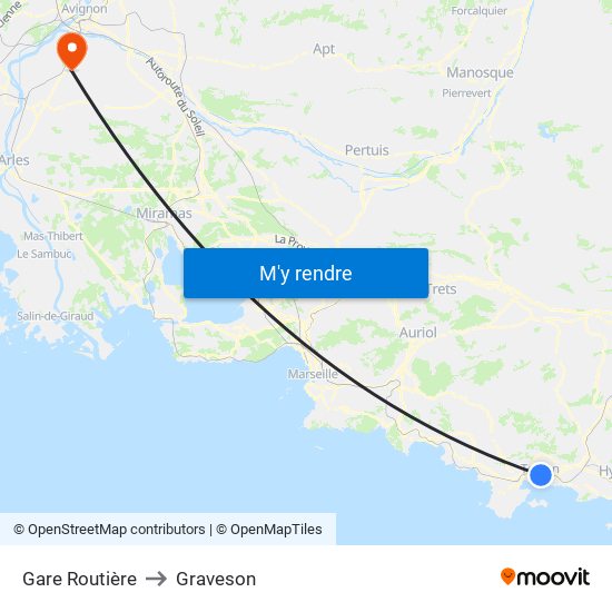 Gare Routière to Graveson map