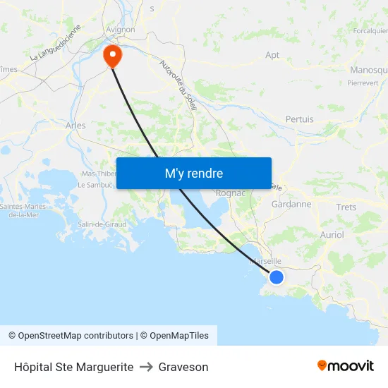 Hôpital Ste Marguerite to Graveson map
