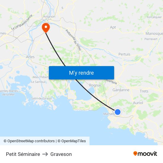 Petit Séminaire to Graveson map