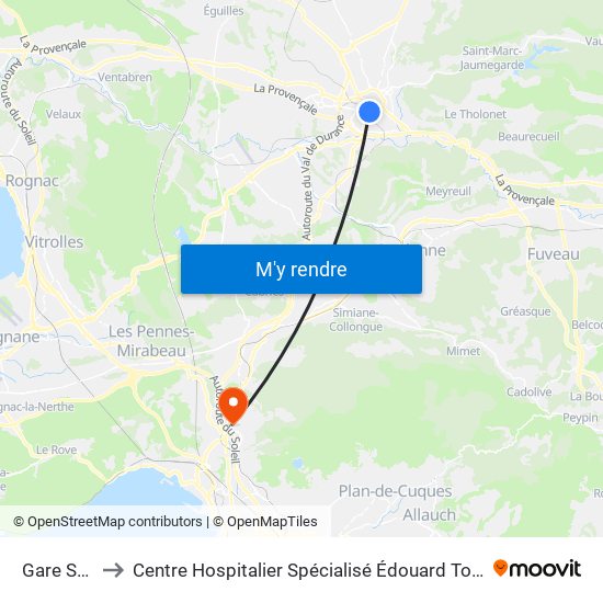 Gare Sncf to Centre Hospitalier Spécialisé Édouard Toulouse map