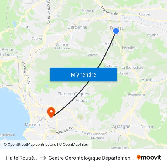 Halte Routière to Centre Gérontologique Départemental map