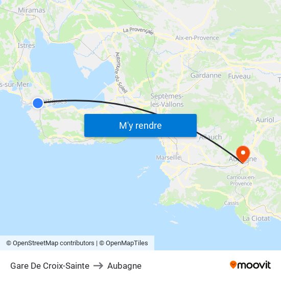 Gare De Croix-Sainte to Aubagne map