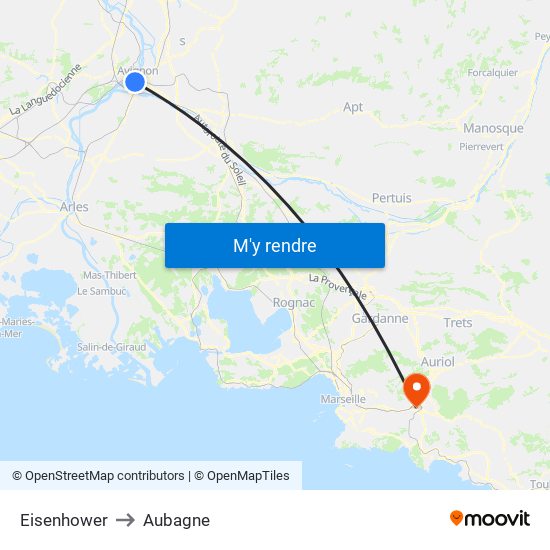 Eisenhower to Aubagne map