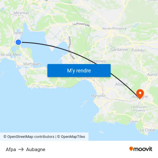 Afpa to Aubagne map