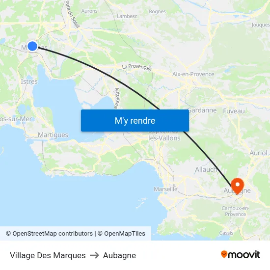 Village Des Marques to Aubagne map