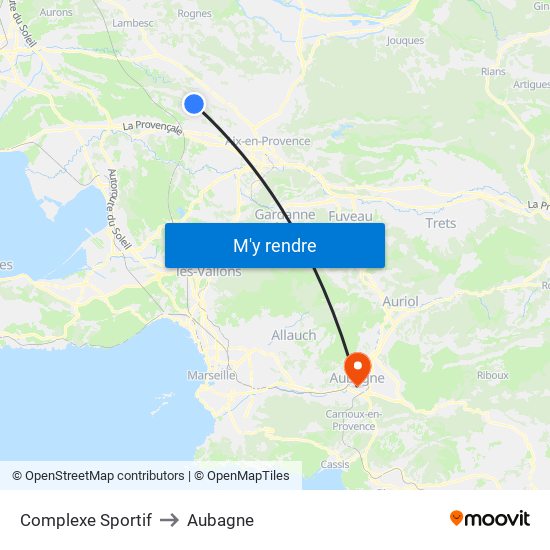 Complexe Sportif to Aubagne map