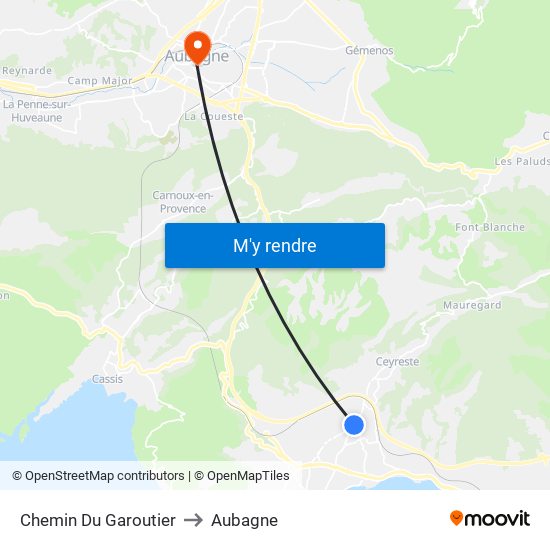 Chemin Du Garoutier to Aubagne map