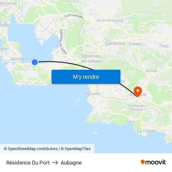 Résidence Du Port to Aubagne map