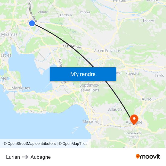 Lurian to Aubagne map